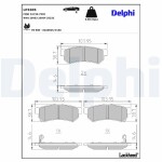 DELPHI Piduriklotsi komplekt,  ketaspidur LP3305