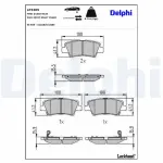 DELPHI Piduriklotsi komplekt,  ketaspidur LP3309