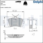 DELPHI Piduriklotsi komplekt,  ketaspidur LP3346