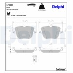 DELPHI Piduriklotsi komplekt,  ketaspidur LP3359