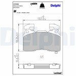 DELPHI Piduriklotsi komplekt,  ketaspidur LP3366