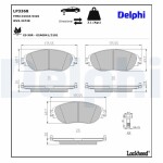 DELPHI Piduriklotsi komplekt,  ketaspidur LP3368