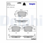 DELPHI Piduriklotsi komplekt, ketaspidur LP3373