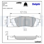 DELPHI Piduriklotsi komplekt,  ketaspidur LP3379