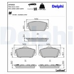 DELPHI Piduriklotsi komplekt,  ketaspidur LP3403