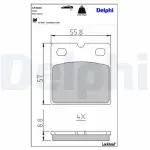 DELPHI  Piduriklotsi komplekt,ketaspidur LP3405