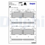 DELPHI Piduriklotsi komplekt,  ketaspidur LP3435