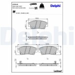 DELPHI Piduriklotsi komplekt,  ketaspidur LP3519