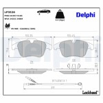 DELPHI Piduriklotsi komplekt,  ketaspidur LP3526