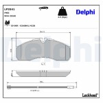 DELPHI Piduriklotsi komplekt,  ketaspidur LP3541