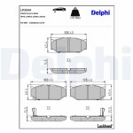 DELPHI Piduriklotsi komplekt,  ketaspidur LP3544