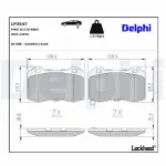 DELPHI Piduriklotsi komplekt,  ketaspidur LP3547