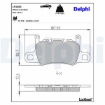 DELPHI Piduriklotsi komplekt,  ketaspidur LP3585