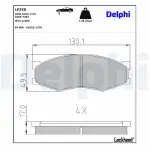 DELPHI Piduriklotsi komplekt,  ketaspidur LP358