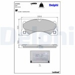 DELPHI Piduriklotsi komplekt,  ketaspidur LP3593
