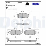 DELPHI Piduriklotsi komplekt,  ketaspidur LP3594