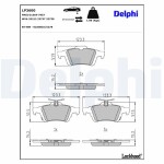 DELPHI Piduriklotsi komplekt,  ketaspidur LP3600