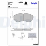DELPHI Piduriklotsi komplekt,  ketaspidur Professional + LP3610LC