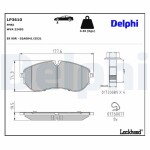 DELPHI Piduriklotsi komplekt,  ketaspidur LP3610