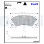 DELPHI Piduriklotsi komplekt,  ketaspidur LP3612