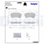 DELPHI Piduriklotsi komplekt,  ketaspidur Professional + LP3619LC