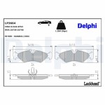 DELPHI Piduriklotsi komplekt,  ketaspidur LP3664