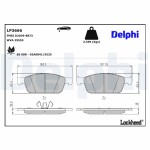 DELPHI Piduriklotsi komplekt,  ketaspidur LP3666