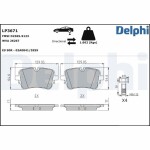 DELPHI Piduriklotsi komplekt,  ketaspidur LP3671
