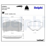 DELPHI Piduriklotsi komplekt,  ketaspidur LP3676