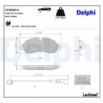 DELPHI Piduriklotsi komplekt,  ketaspidur Professional + LP3682LC