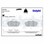DELPHI Комплект тормозных колодок,  дисковый тормоз LP3704
