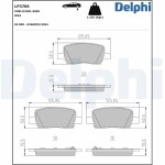 DELPHI Piduriklotsi komplekt,  ketaspidur LP3706