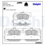 DELPHI Piduriklotsi komplekt,  ketaspidur LP3712