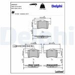 DELPHI Piduriklotsi komplekt,  ketaspidur LP3727