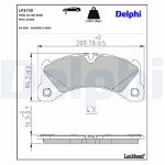 DELPHI Piduriklotsi komplekt,  ketaspidur LP3730