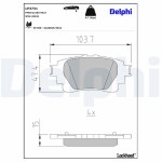 DELPHI Piduriklotsi komplekt,  ketaspidur LP3731