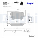 DELPHI Piduriklotsi komplekt,  ketaspidur LP3824