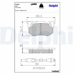 DELPHI Piduriklotsi komplekt,  ketaspidur LP382