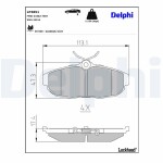 DELPHI Piduriklotsi komplekt,  ketaspidur LP3851