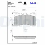 DELPHI Piduriklotsi komplekt,  ketaspidur LP3867
