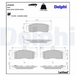 DELPHI Piduriklotsi komplekt,  ketaspidur LP3878
