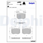 DELPHI Piduriklotsi komplekt,  ketaspidur LP3927