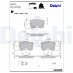DELPHI Piduriklotsi komplekt,  ketaspidur LP3934
