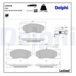 DELPHI Piduriklotsi komplekt,  ketaspidur LP3978