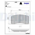 DELPHI Piduriklotsi komplekt, ketaspidur LP39