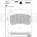 DELPHI Piduriklotsi komplekt,  ketaspidur LP4011