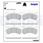 DELPHI Piduriklotsi komplekt,  ketaspidur LP4044