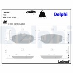 DELPHI Piduriklotsi komplekt,  ketaspidur LP4072