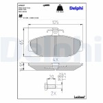 DELPHI Piduriklotsi komplekt,  ketaspidur LP437