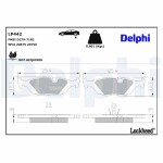 DELPHI Piduriklotsi komplekt,  ketaspidur LP442